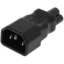 Amazon.co.jp: Xiatiaosann 3ピン-2ピン変換電源プラグ コネクタ IEC